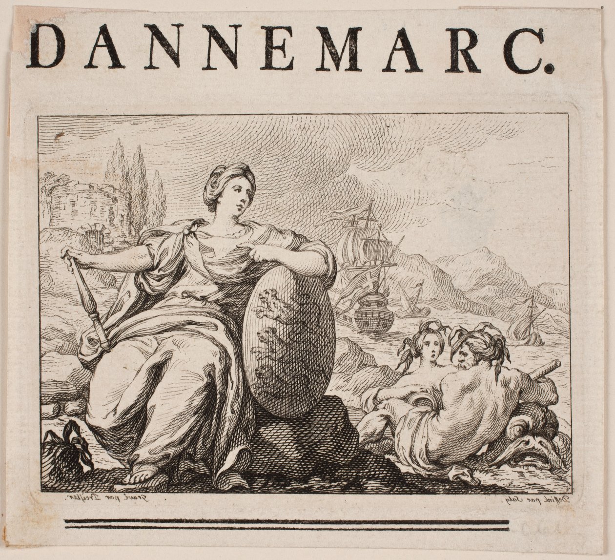 Vinheta até P. H. Mallet: História da Dinamarca I, 1758 de Johan Martin Preisler