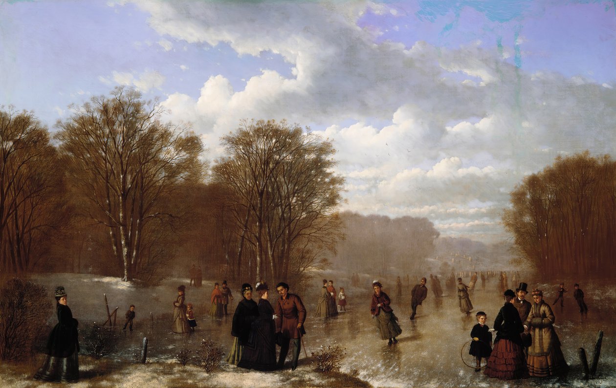 Patinando no Wissahickon, 1875. de Johan Mengels Culverhouse