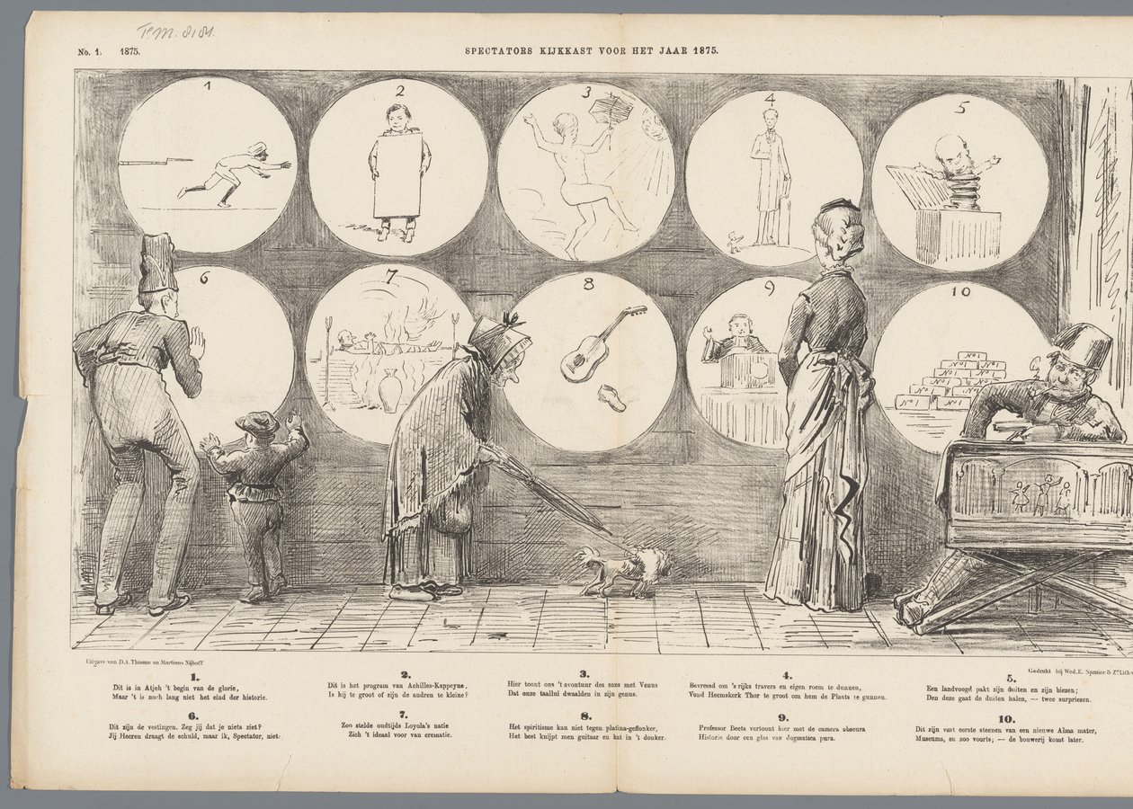 Gabinete de espectadores para o ano de 1875 (título no objeto) de Johan Michaël Schmidt Crans