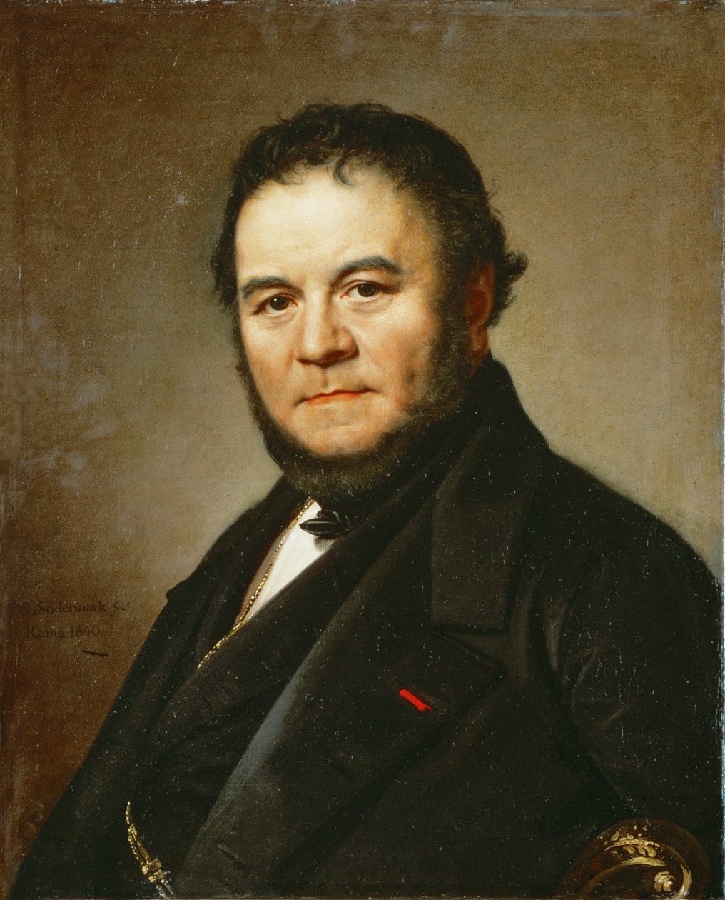O poeta Henri Beyle, chamado Stendhal, autor de Le Rouge et le Noir e La Chartreuse de Parme ... (pintura sobre tela) de Johan Olaf Sodermark
