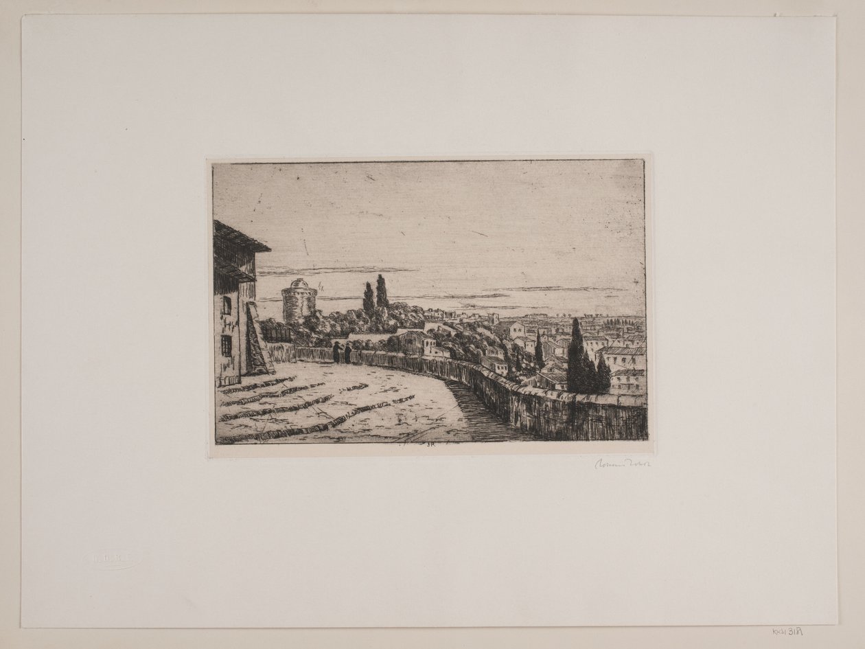 Vista de Roma da colina Janiculum de Johan Rohde