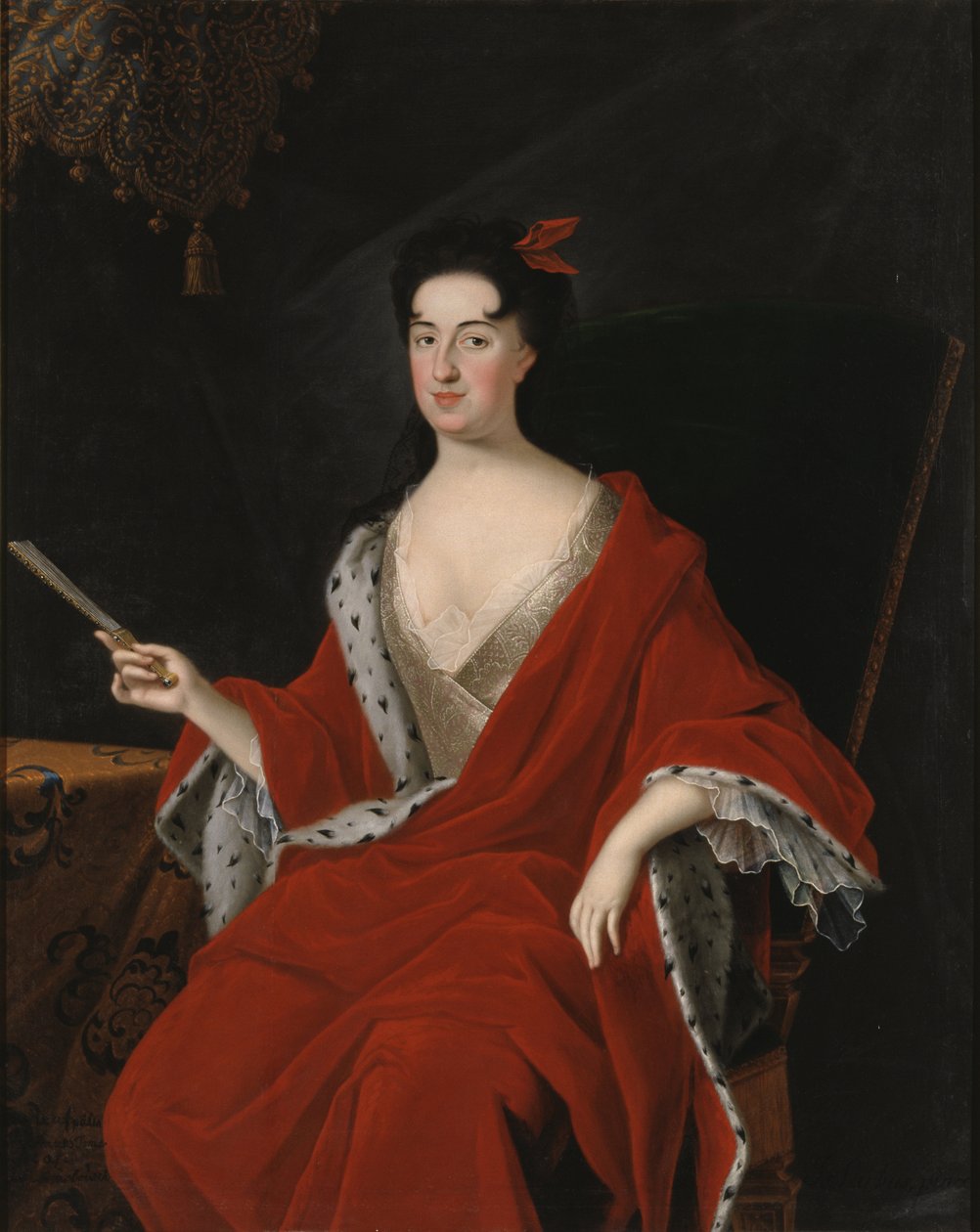 Catherine Opalinska, reine de Pologne - Retrato de Catherine Opalinska (1680-1747), Rainha da Polônia, por Starbus, Johan (1679-1724). Óleo sobre tela. Dimensão: 145x117 cm. Museu Nacional de Estocolmo de Johan Starbus