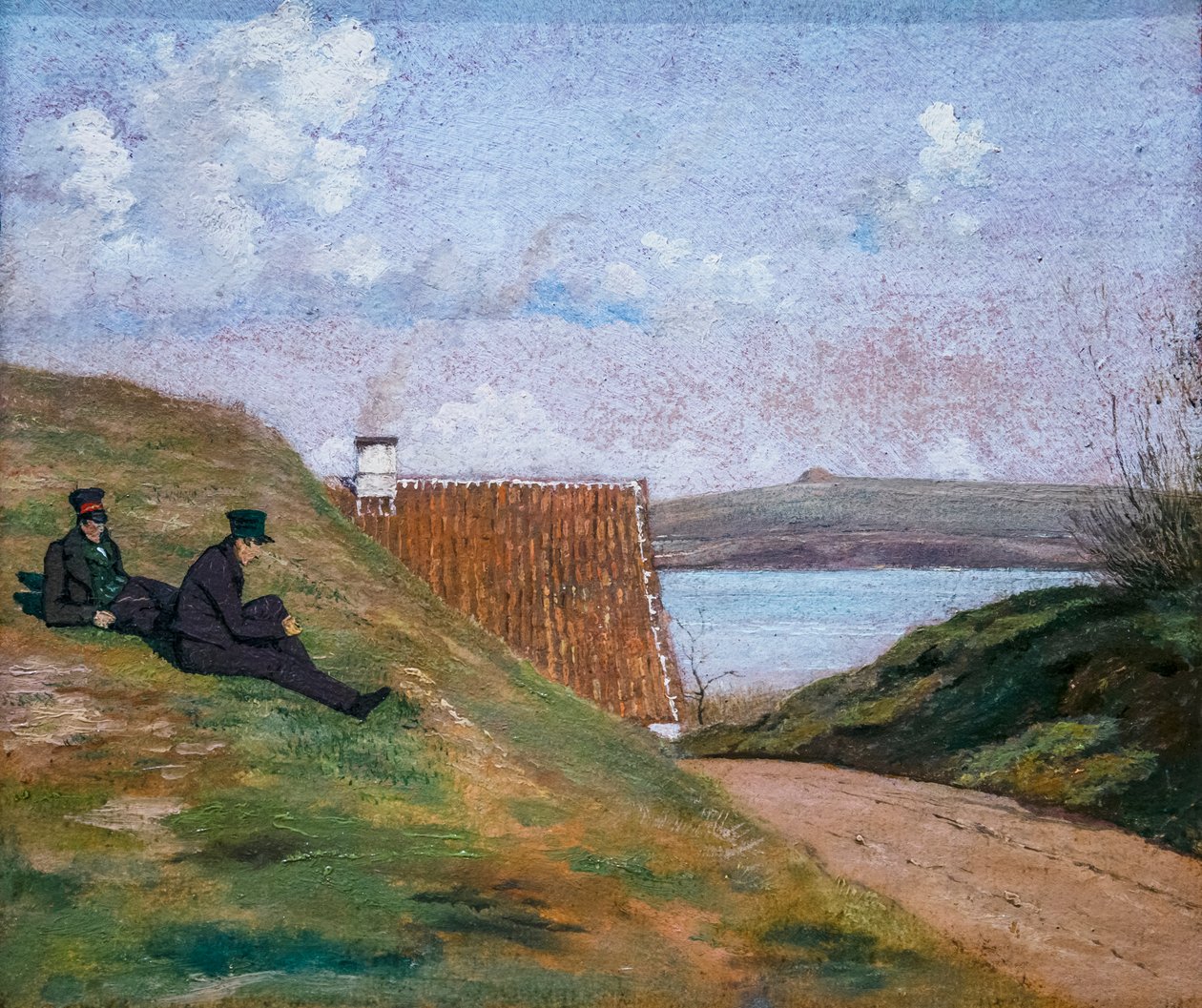 "Uma estrada submersa perto de Frederiksværk de Johan Thomas Lundbye