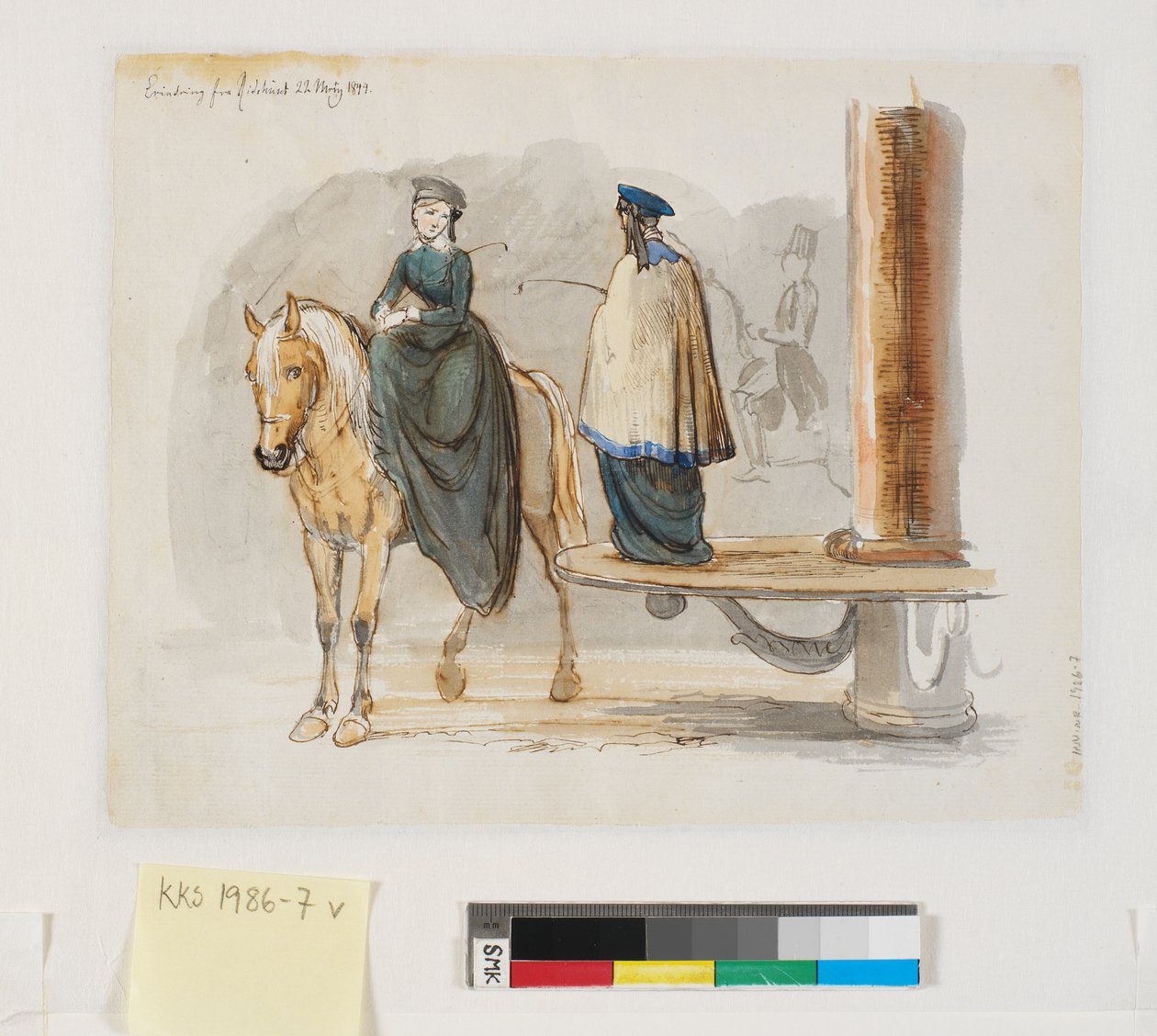 «Recordação do picadeiro. 22 de março de 1844.» de Johan Thomas Lundbye