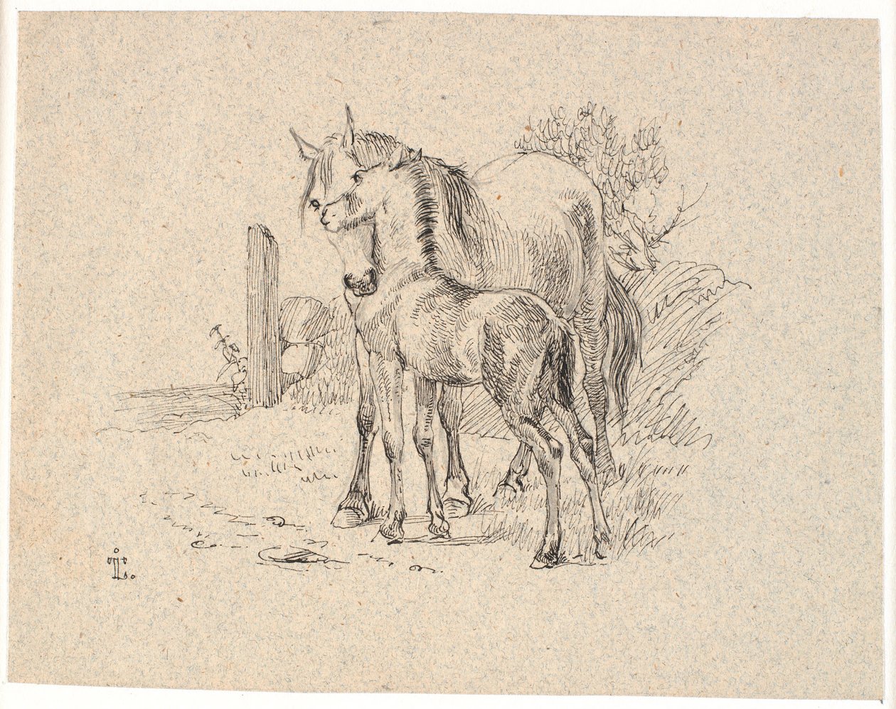 O cavalo e o potro de Johan Thomas Lundbye