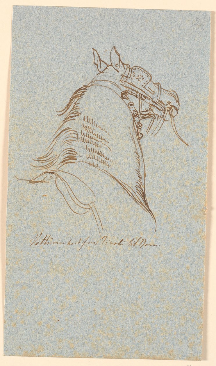 Cabeça e pescoço do cavalo Vetturin de Johan Thomas Lundbye