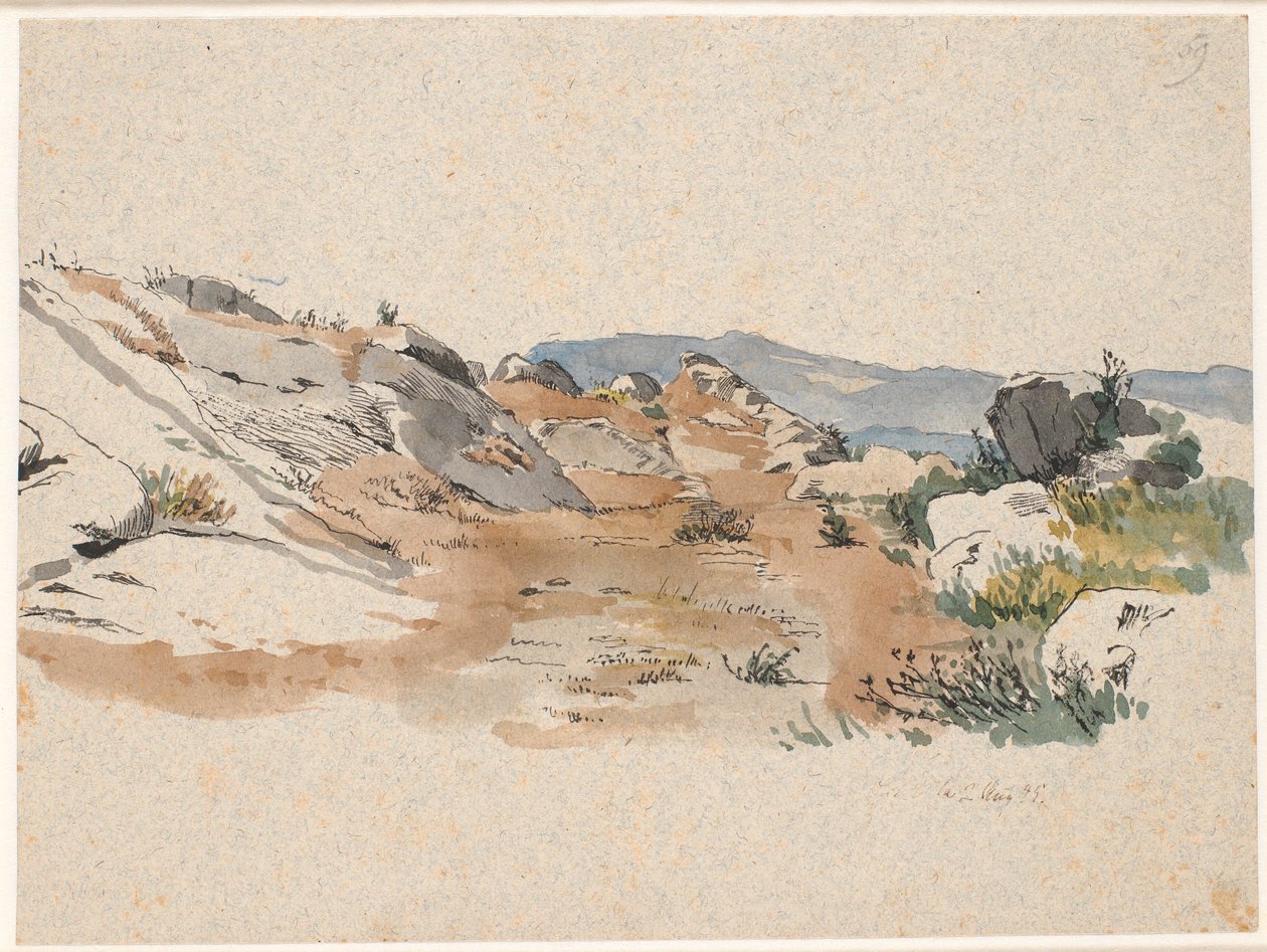 Paisagem italiana com pedregulhos de Johan Thomas Lundbye