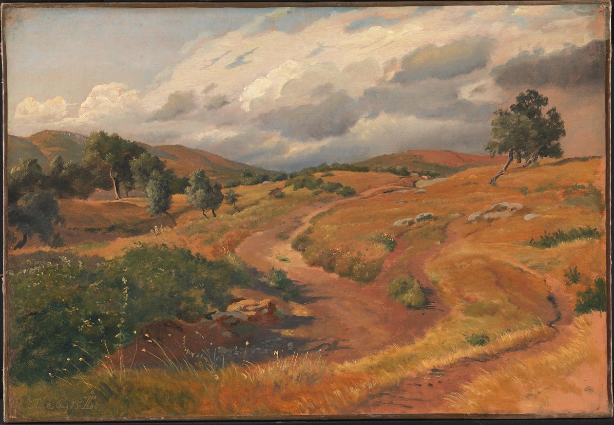 Paisagem perto de Tivoli, Itália de Johan Thomas Lundbye
