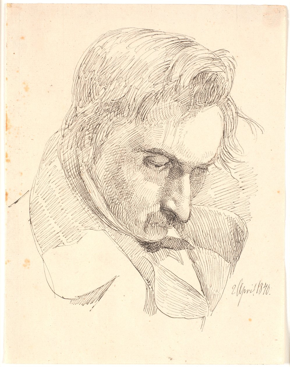 Retrato de um dos irmãos do artista de Johan Thomas Lundbye
