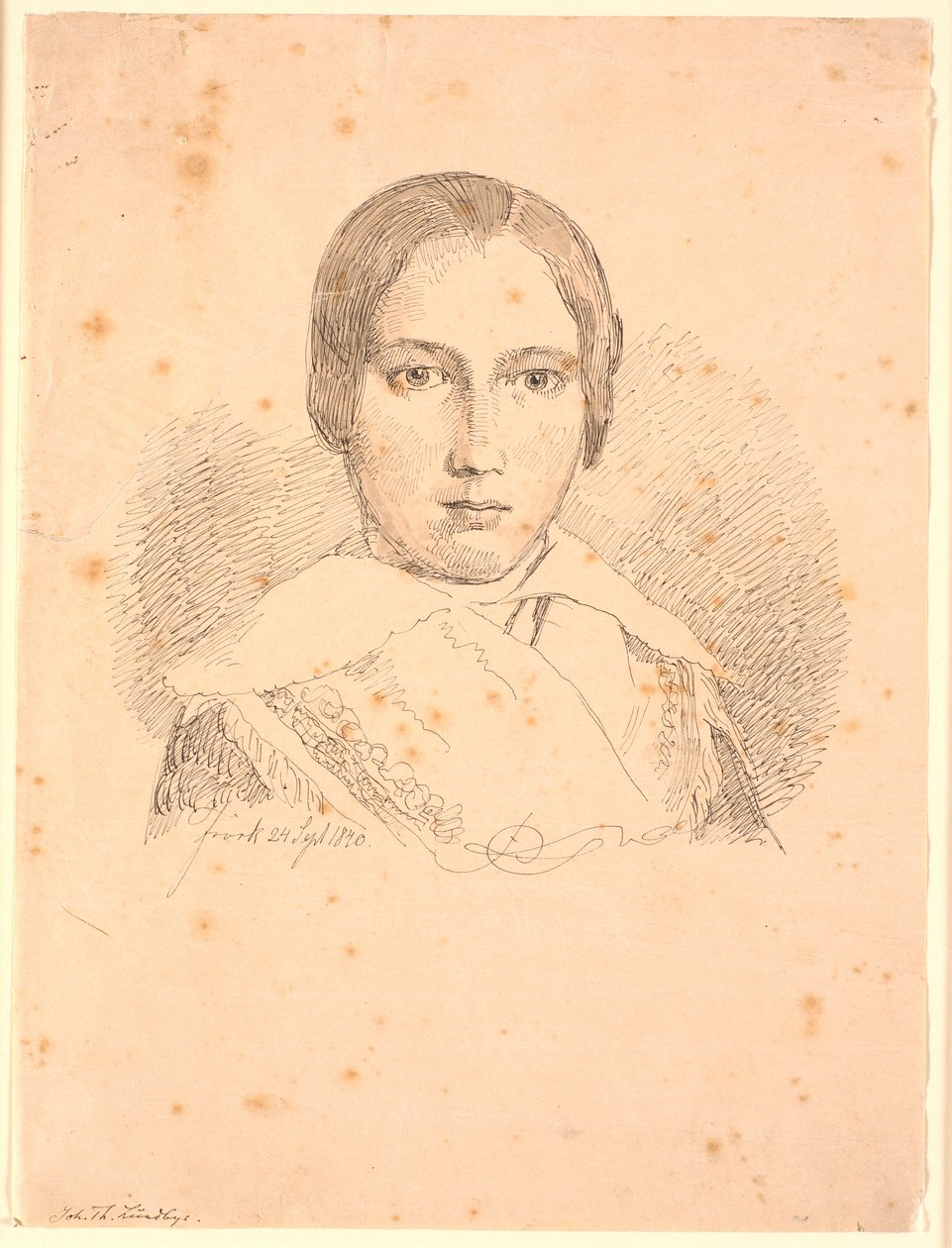 Retrato de uma jovem de Johan Thomas Lundbye