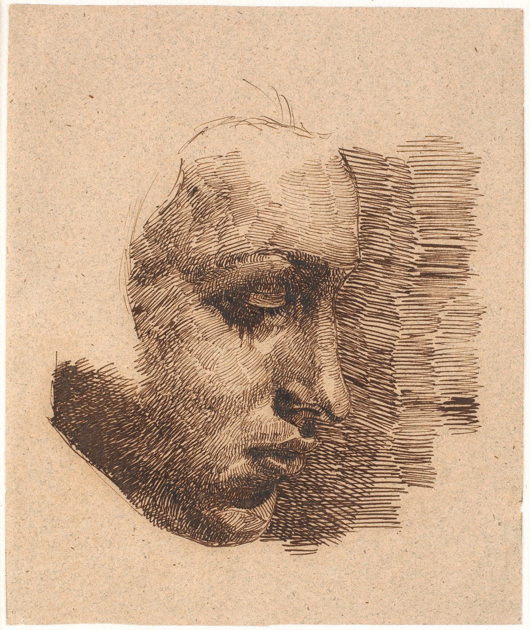 Retrato do perfil de Johan Thomas Lundbye