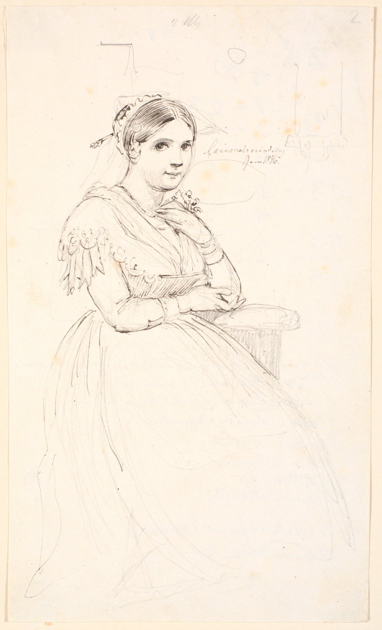 Mulher italiana sentada de Johan Thomas Lundbye