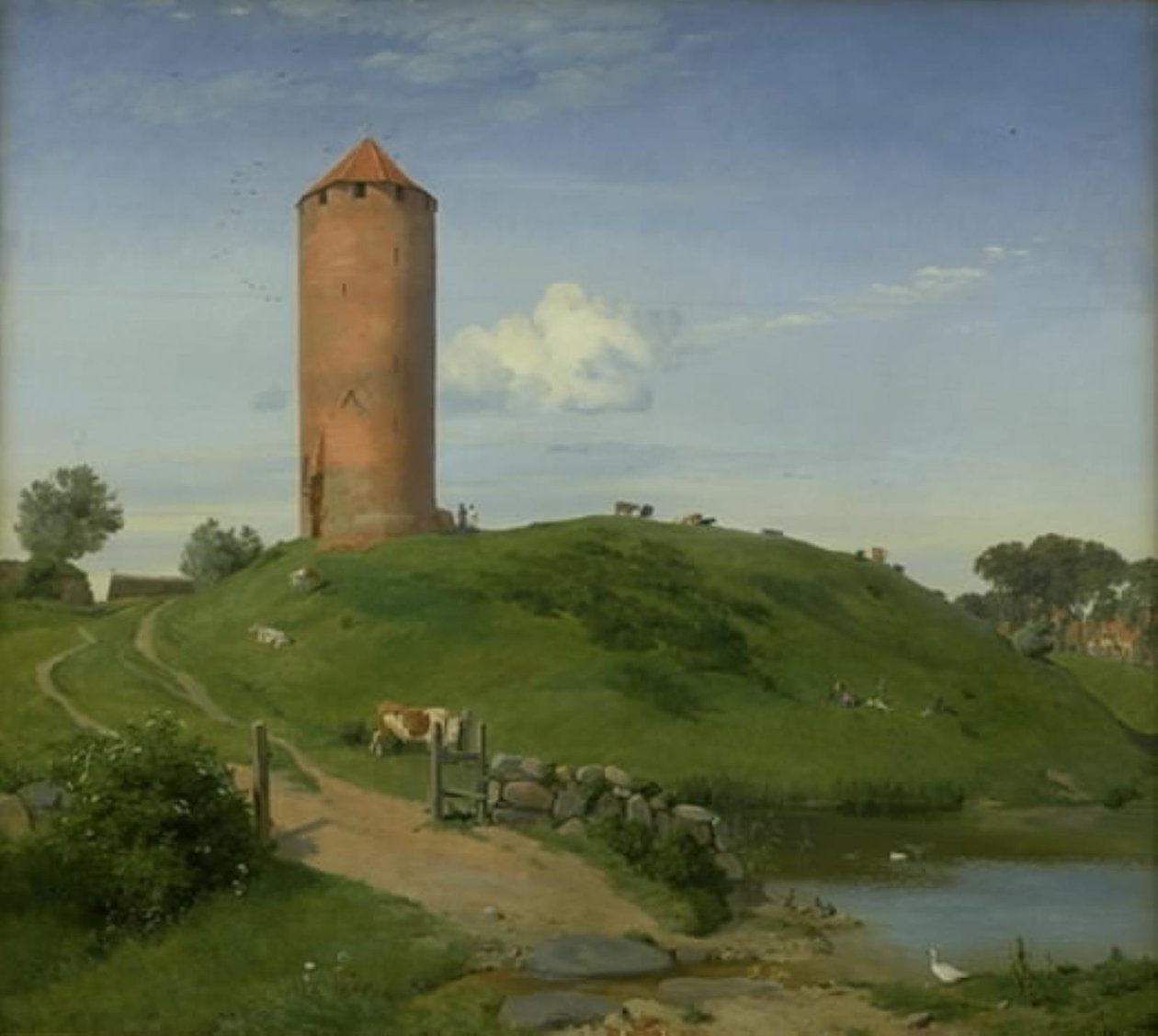 A Torre do Ganso em Vordingborg, Zelândia de Johan Thomas Lundbye