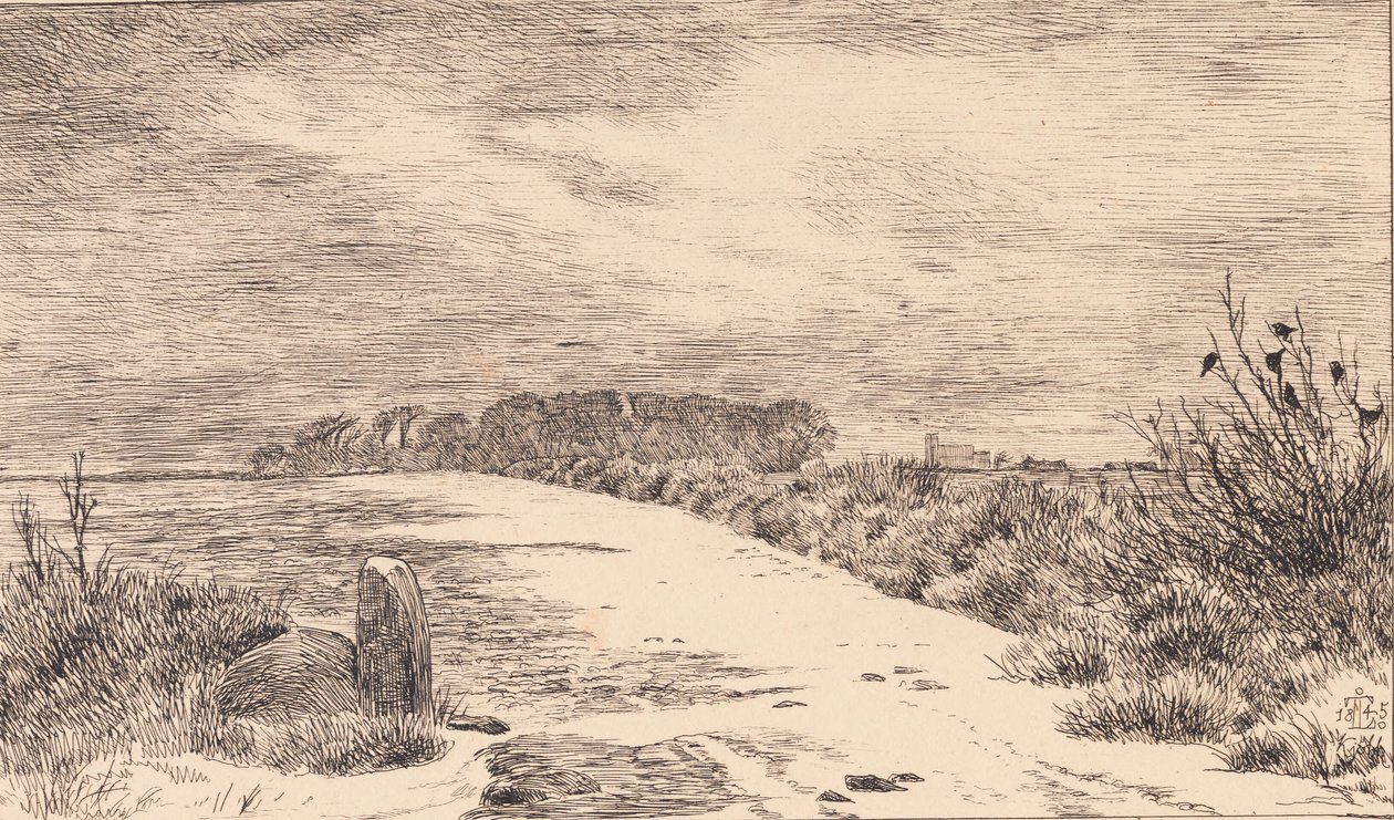 Por Himlingøye, paisagem de inverno de Johan Thomas Lundbye