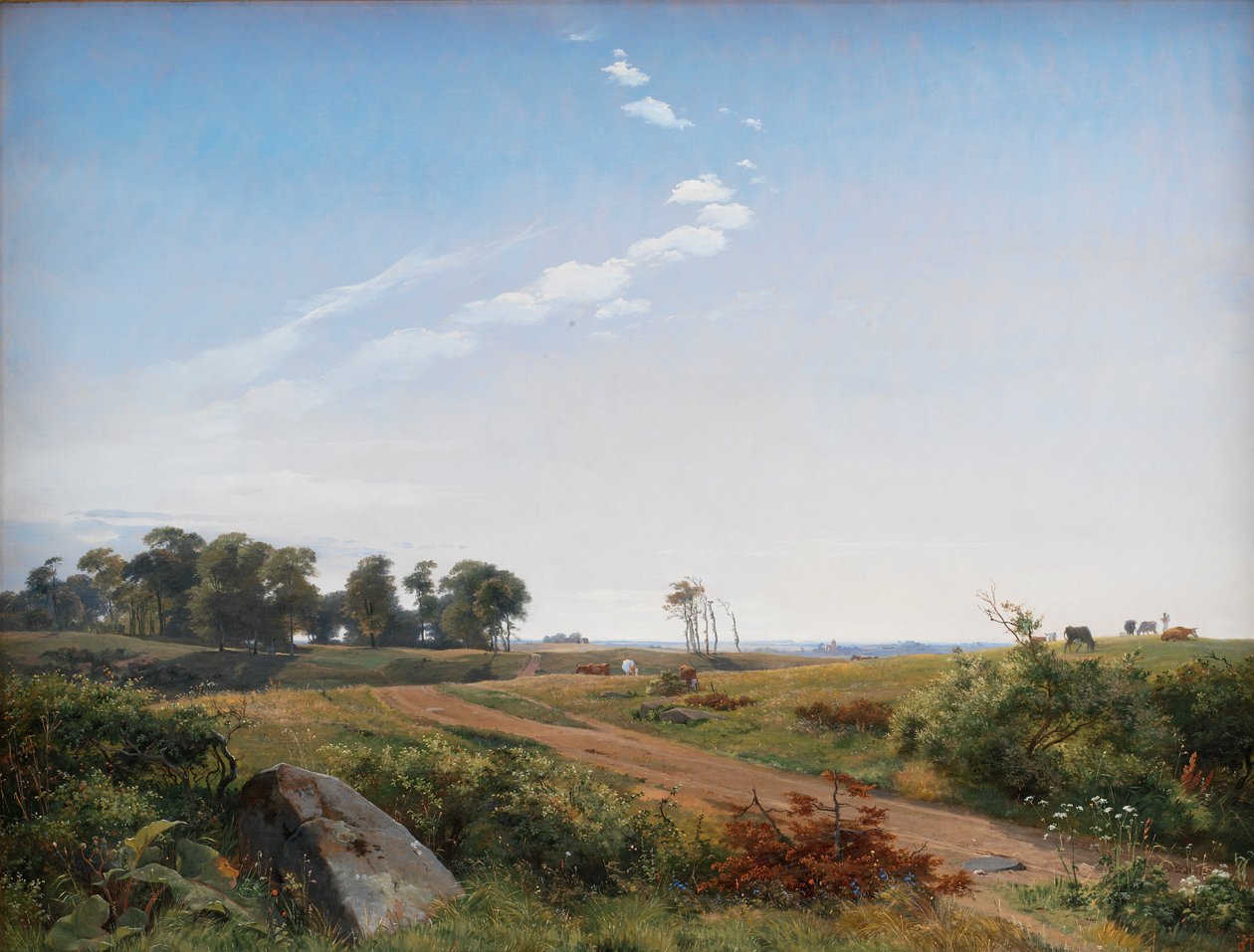 Zelândia Paisagem. Open Country na Zelândia do Norte de Johan Thomas Lundbye