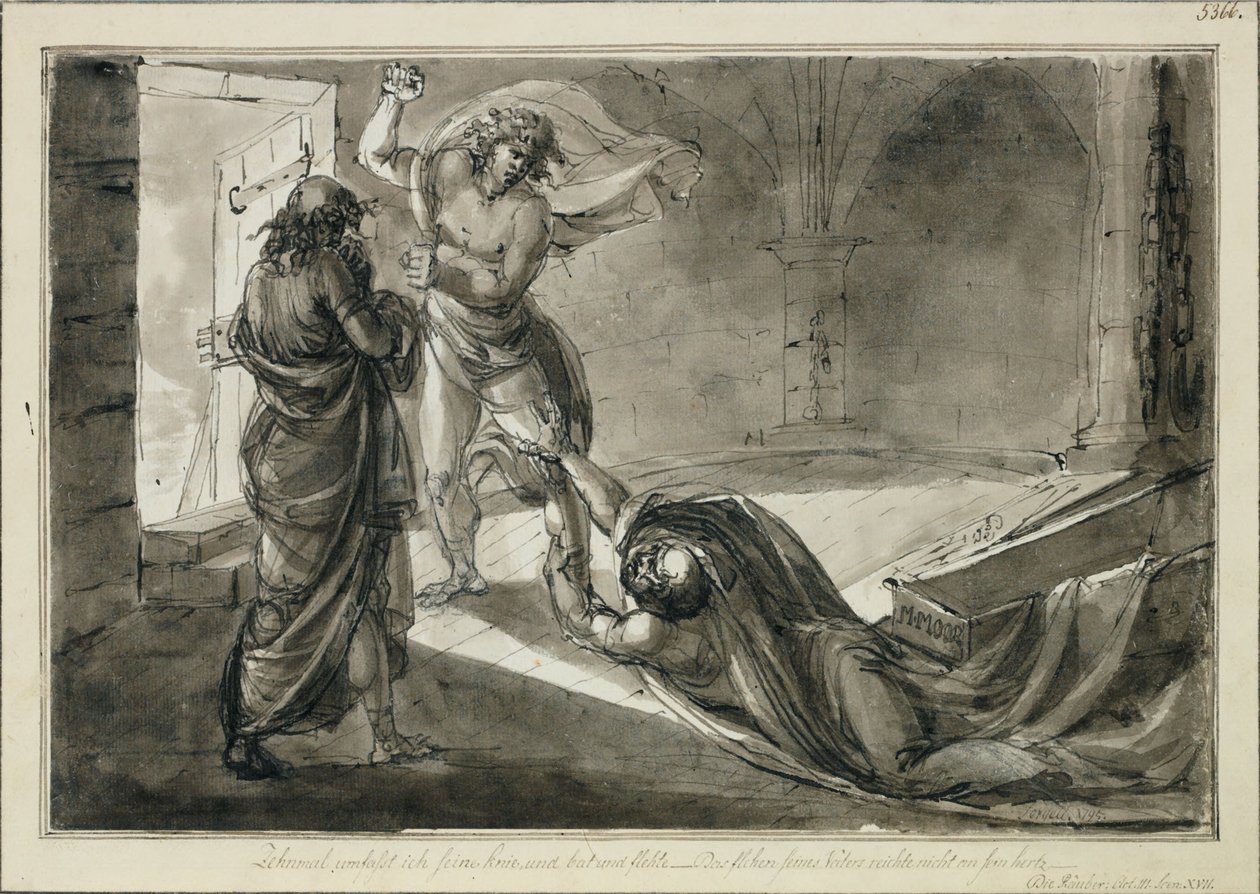 Os Ladrões, Ato III, cena XVII de Johan Tobias Sergel