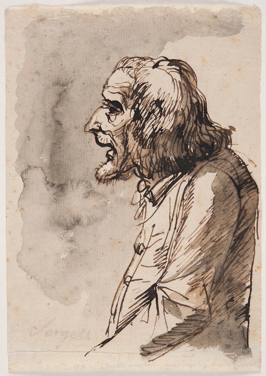 Retrato de um homem idoso de Johan Tobias Sergel