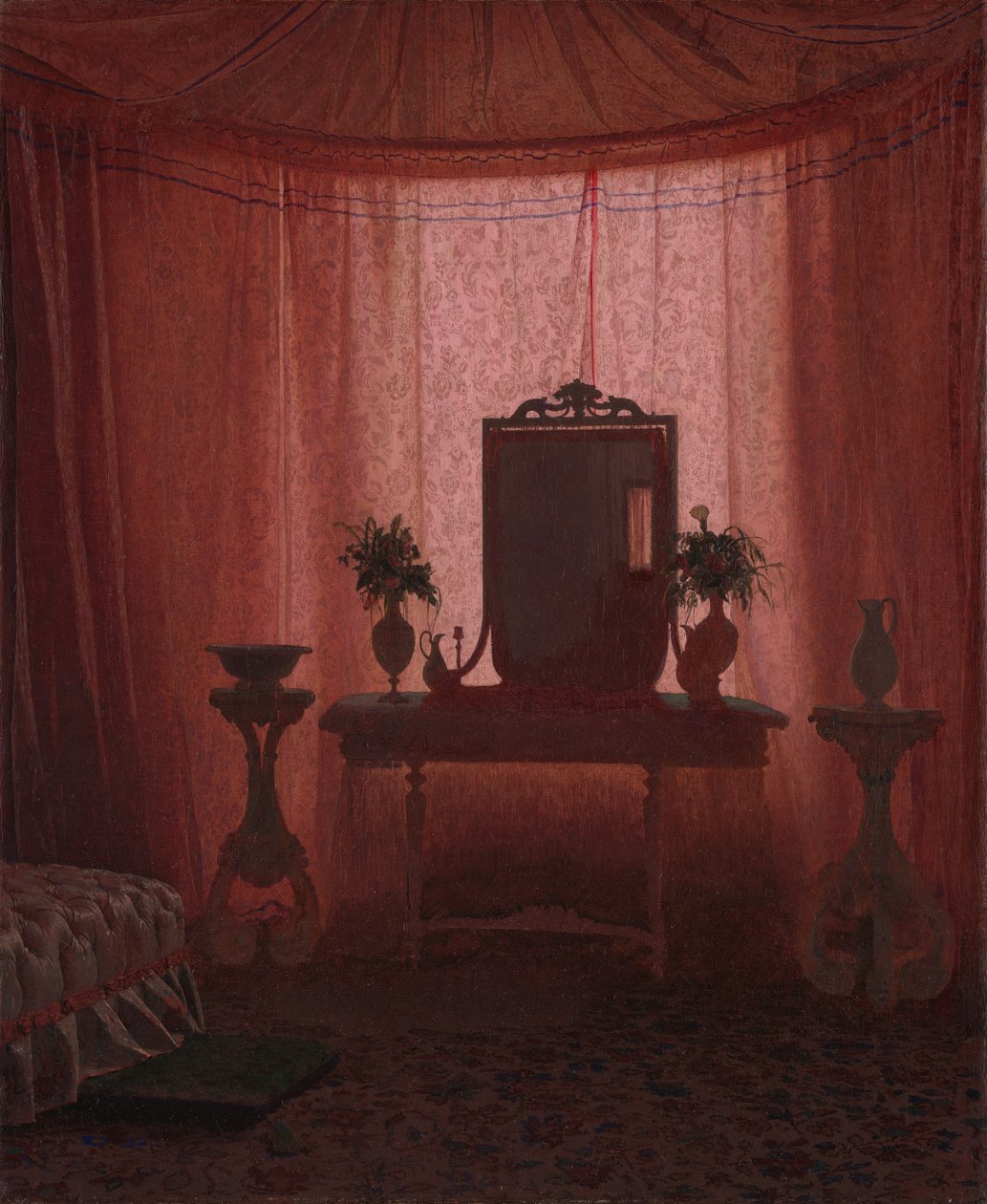 Um quarto no palácio de Bernstorff, perto de Copenhague, ca. 1845 de Johan Vilhelm Gertner