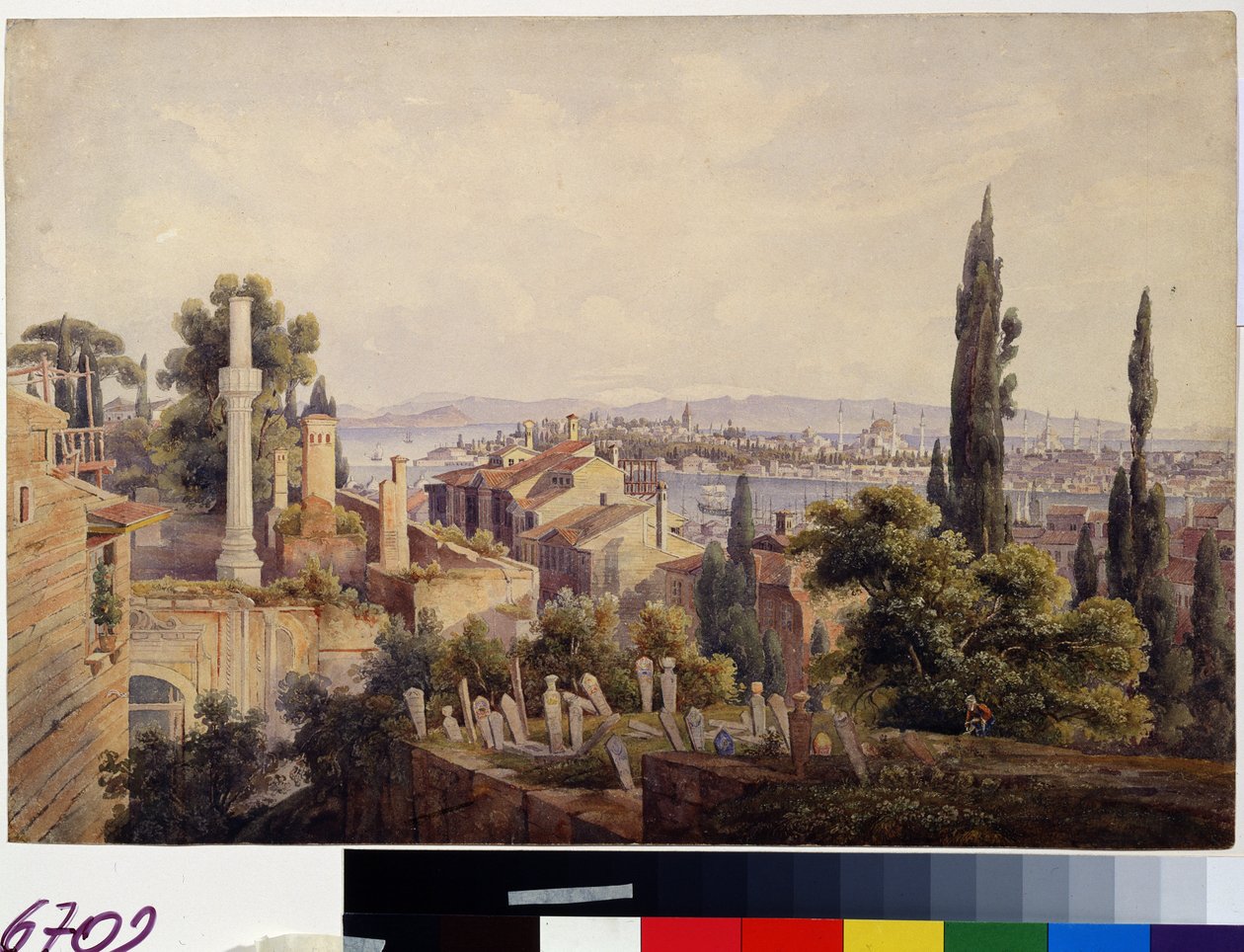 Vista de Constantinopla e do chifre dourado de Johan Wolfensberger