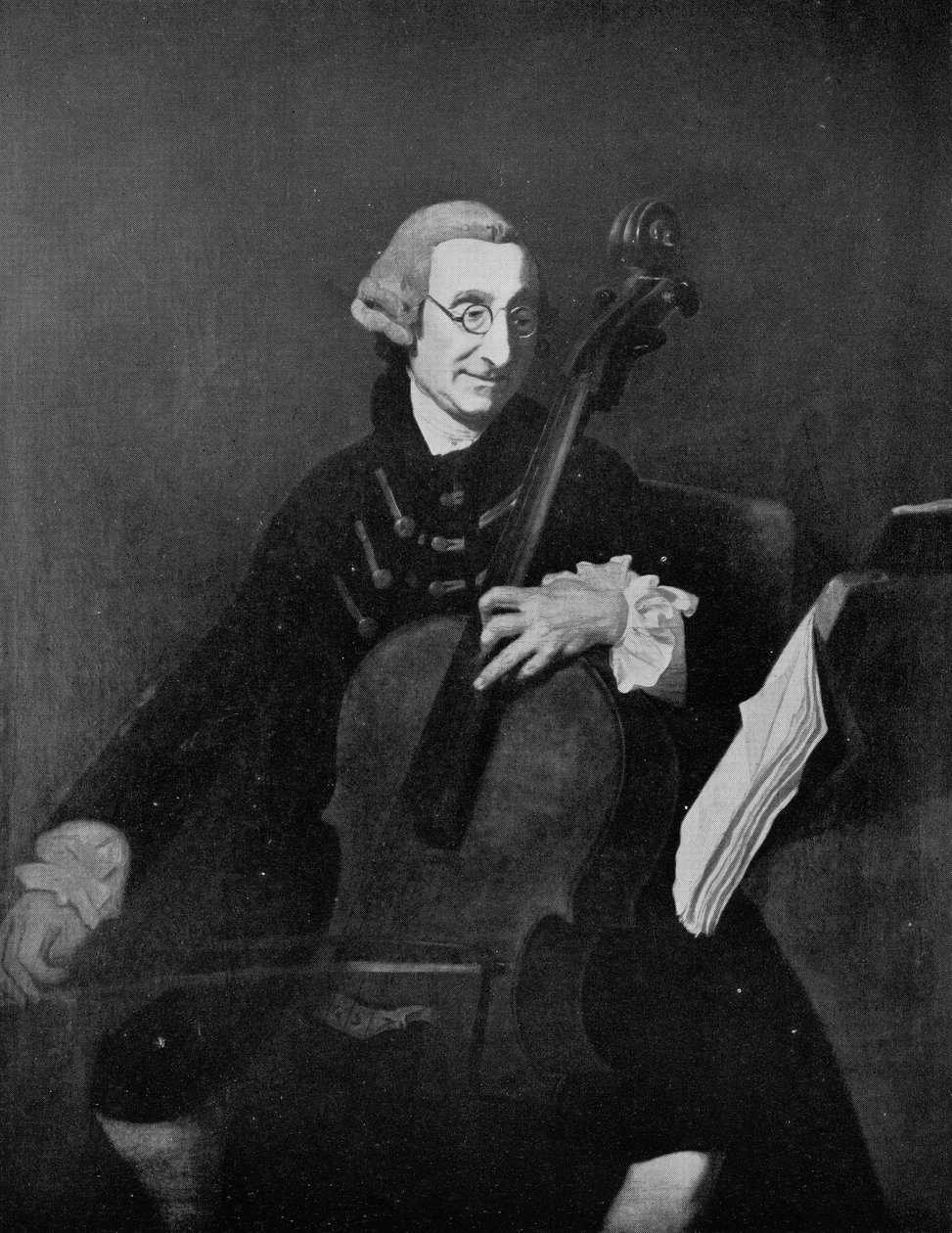 Giacomo Cervetto 1680-1783, violoncelista italiano de Johan Zoffany