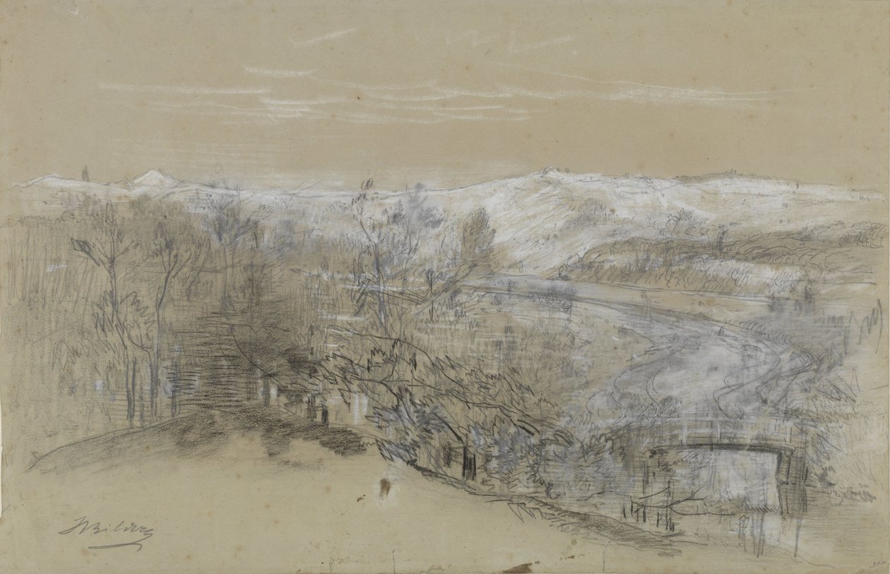 Ver sobre o Zandberg, perto de Elswout, Bloemendaal, Holanda de Johannes Warnardus Bilders