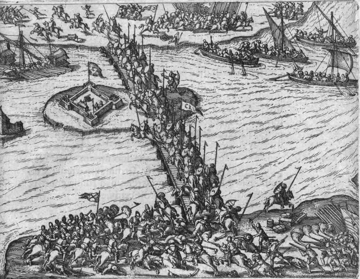 Sigismund Báthory derrotando os turcos em Giurgiu, outubro de 1595 de Johann Adam Lonicer