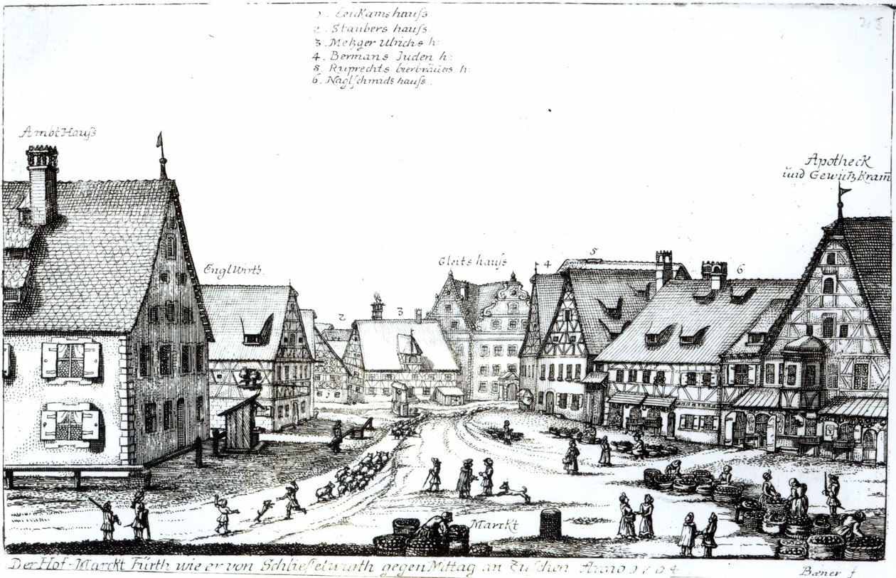 Cidade do mercado alemão, 1704 de Johann Alexander Boener
