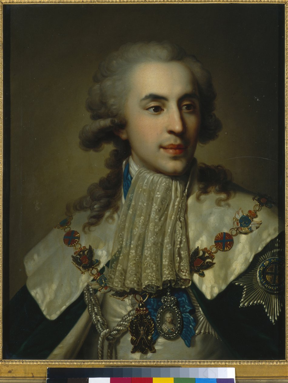 Retrato do Príncipe Platon Zubov, 1793 de Johann Baptist Edler von Lampi