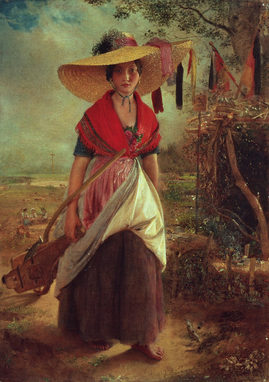 Garota Trabalhadora, 1848 de Johann Baptist Reiter