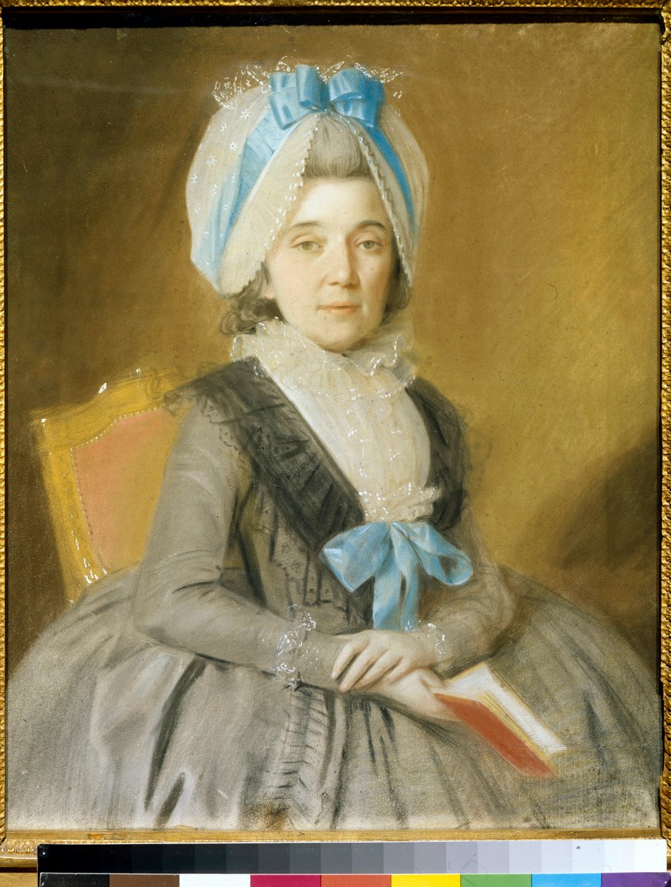 Retrato da Princesa Praskovia Ivanovna Galitzine (pastel em pergaminho) de Johann Bardou
