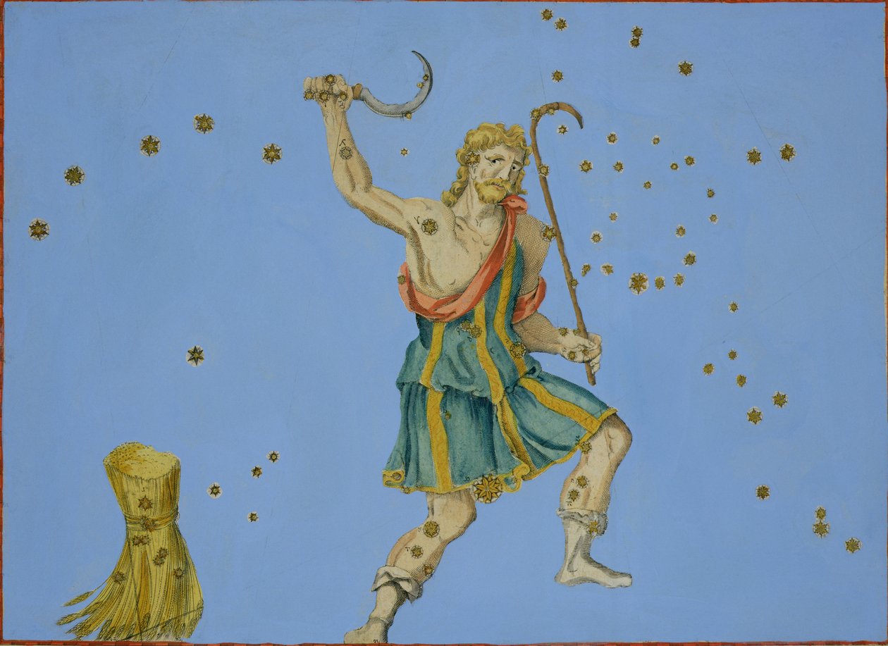 Constelação de Bootes, de &39;Uranometria&39; de Johann Bayer, gravada por Alexander Mair (1559-c.1616) 1603 (gravura de cobre à mão) de Johann Bayer