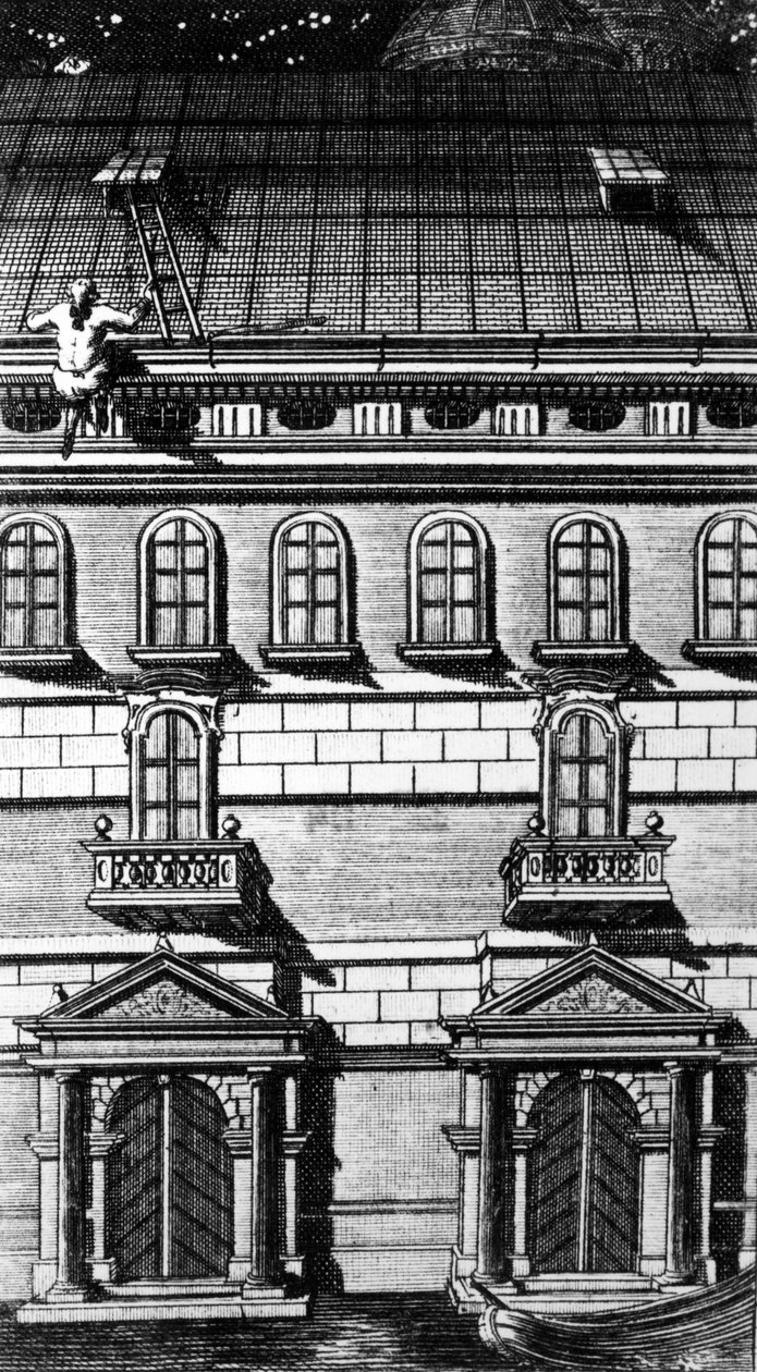 Ilustração de &39;A história da minha fuga da prisão da República de Veneza chamado&39; I Piombi &39;&39; por Giacomo Casanova, publicado em 1788 de Johann Berka