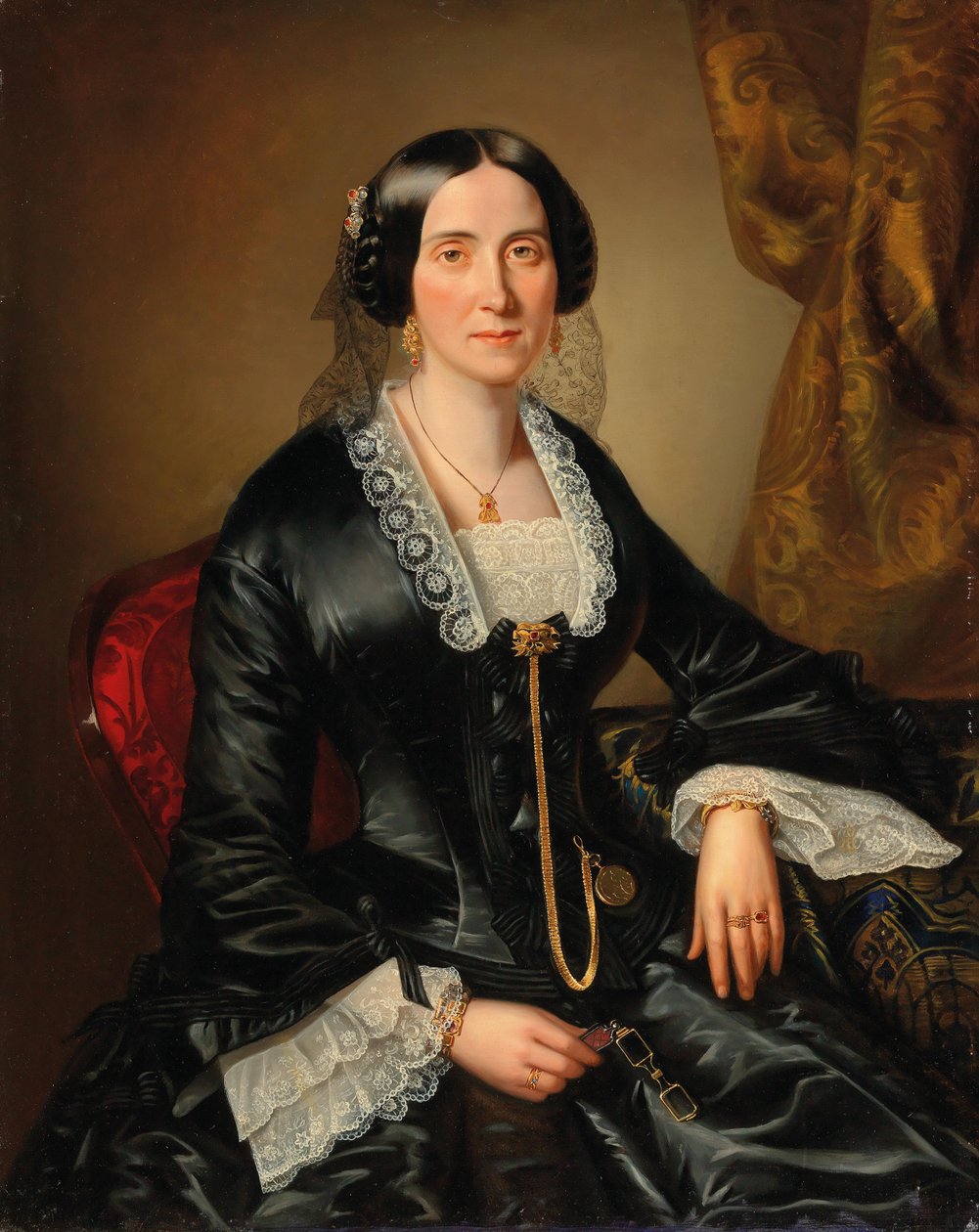 Retrato de Johanna Bujatti, ne Alle, em Viena de Johann Christian Mayer