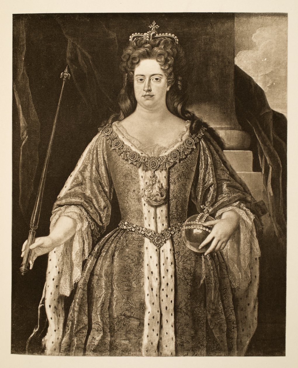 Queen Anne, pub. 1902 (collotype) de Johann Closterman