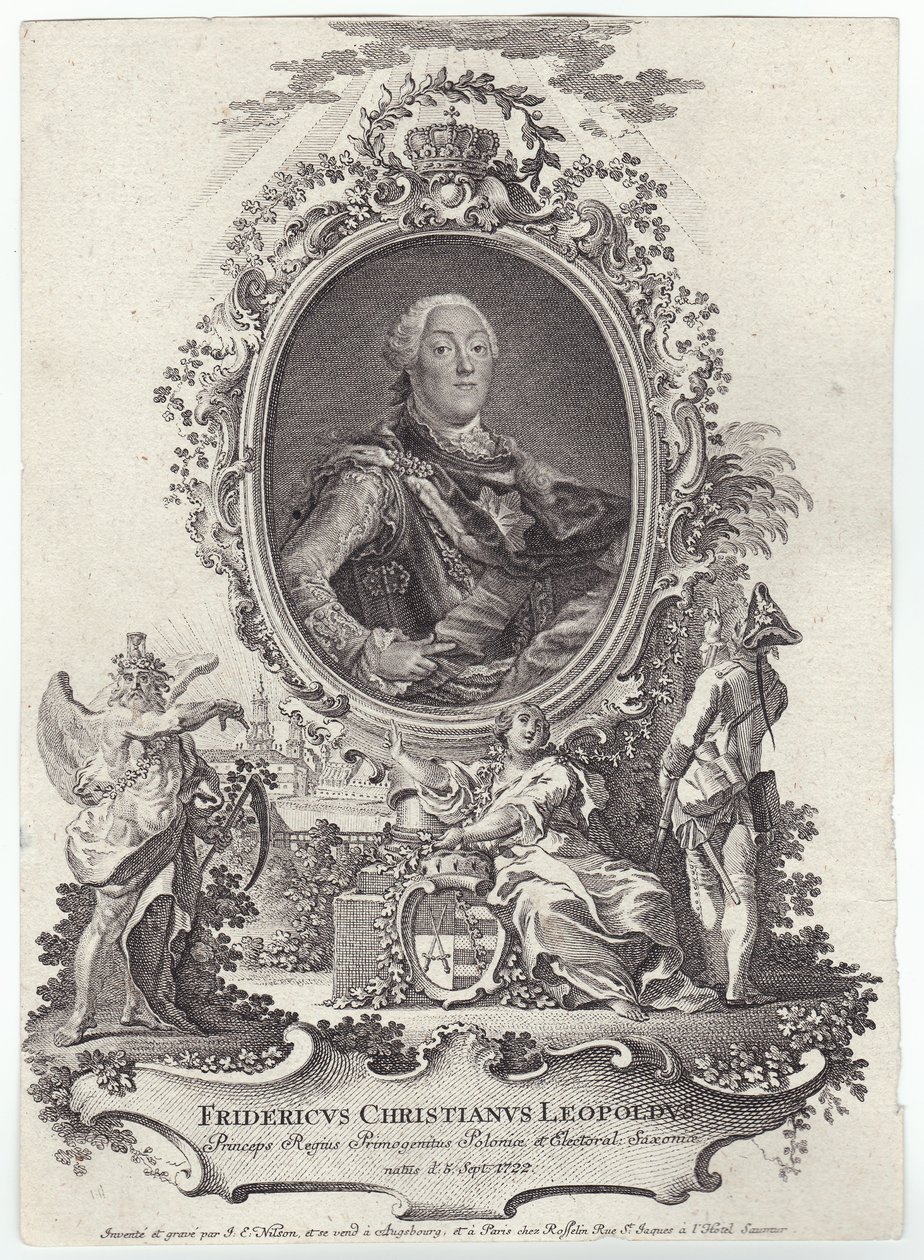 Friedrich Christian Leiopold da Saxônia (1712-1763) de Johann Esaias Nilson