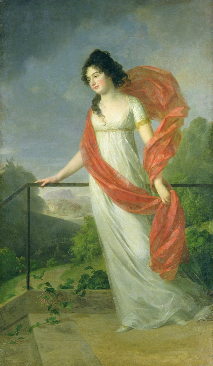 Retrato da Condessa Theresia Fries (1779-1819), 1801 de Johann Friedrich August Tischbein