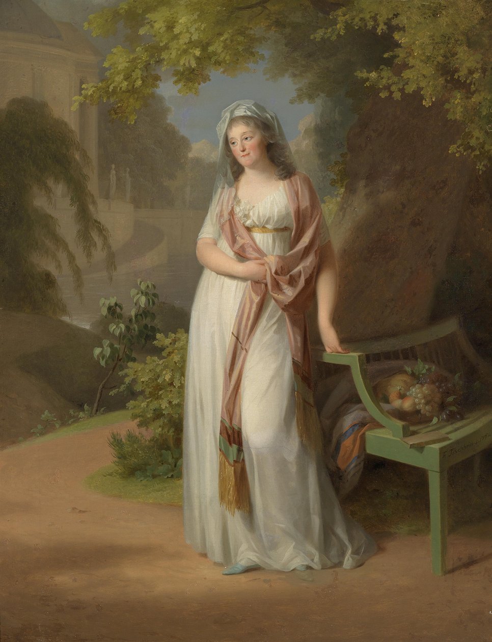 Retrato de Louise de Anhalt-Dessau (1750-1811) de Johann Friedrich August Tischbein