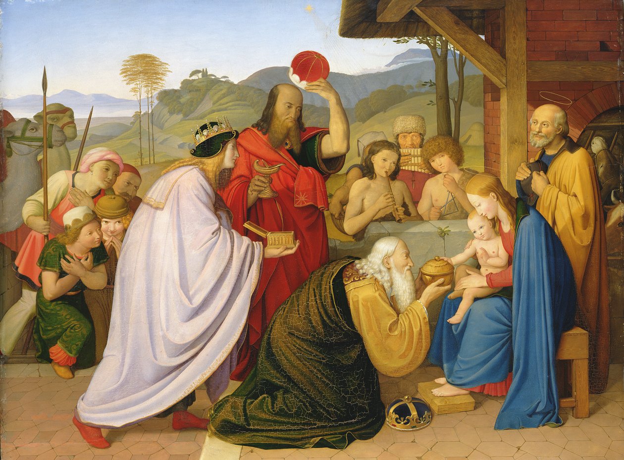 A Adoração dos Reis, 1813 de Friedrich Overbeck