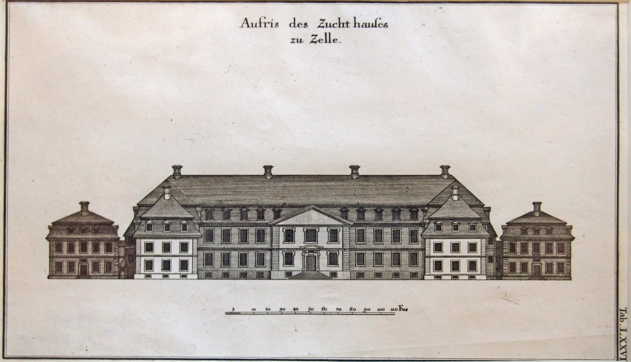 Vista do objetivo Celle, workhouse e hospício de Johann Friedrich Penther