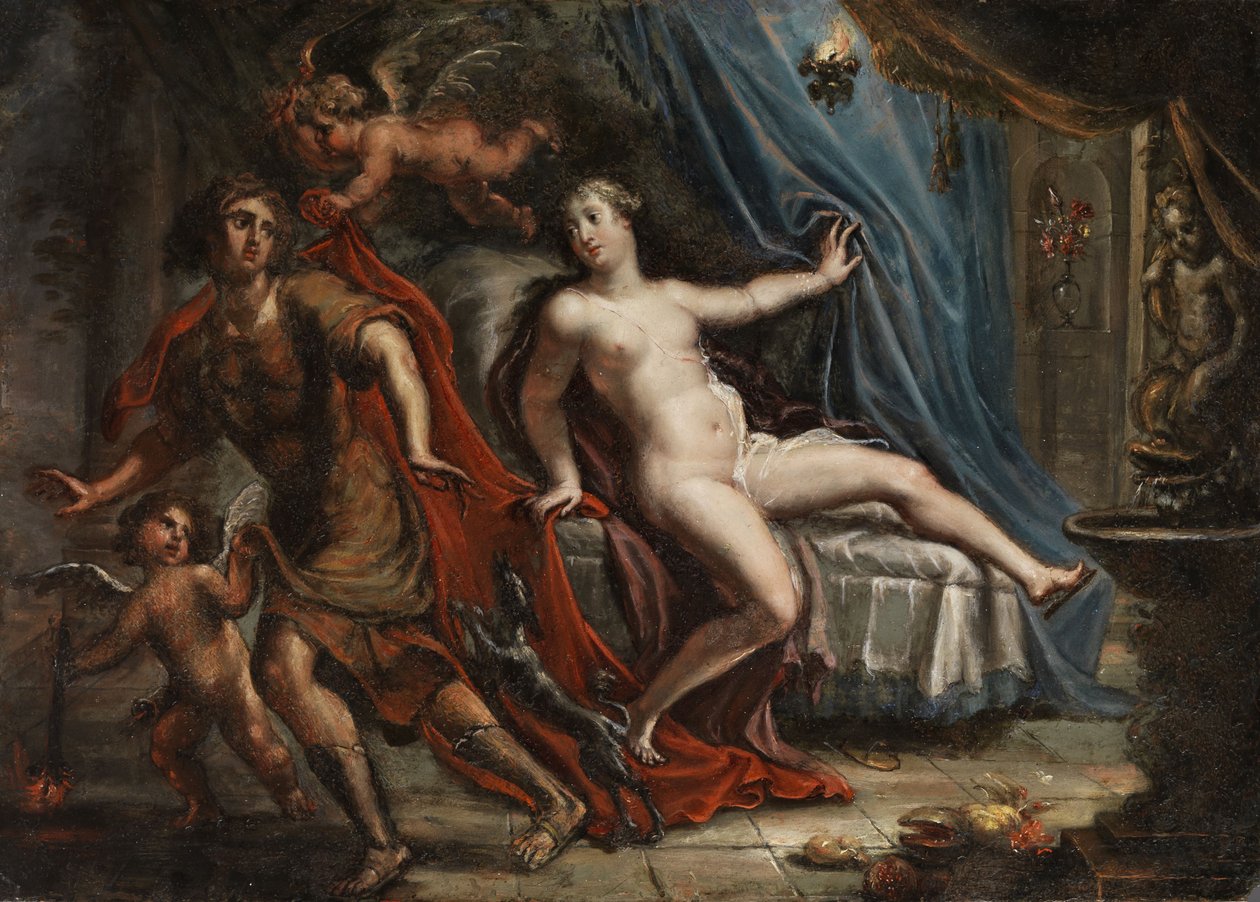 Joseph se retira da esposa de Potifar de Johann Georg Platzer