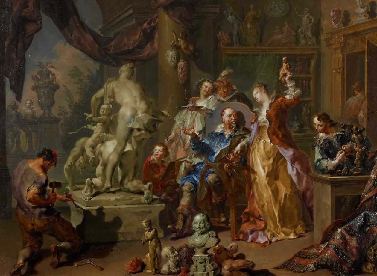 O estúdio de escultores de Johann Georg Platzer