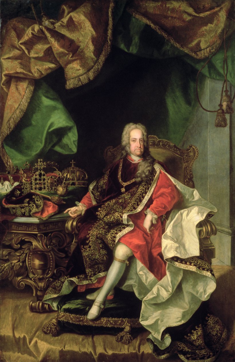 Imperador Carlos VI (1685-1740), c.1730, de Johann Gottfried Auerbach