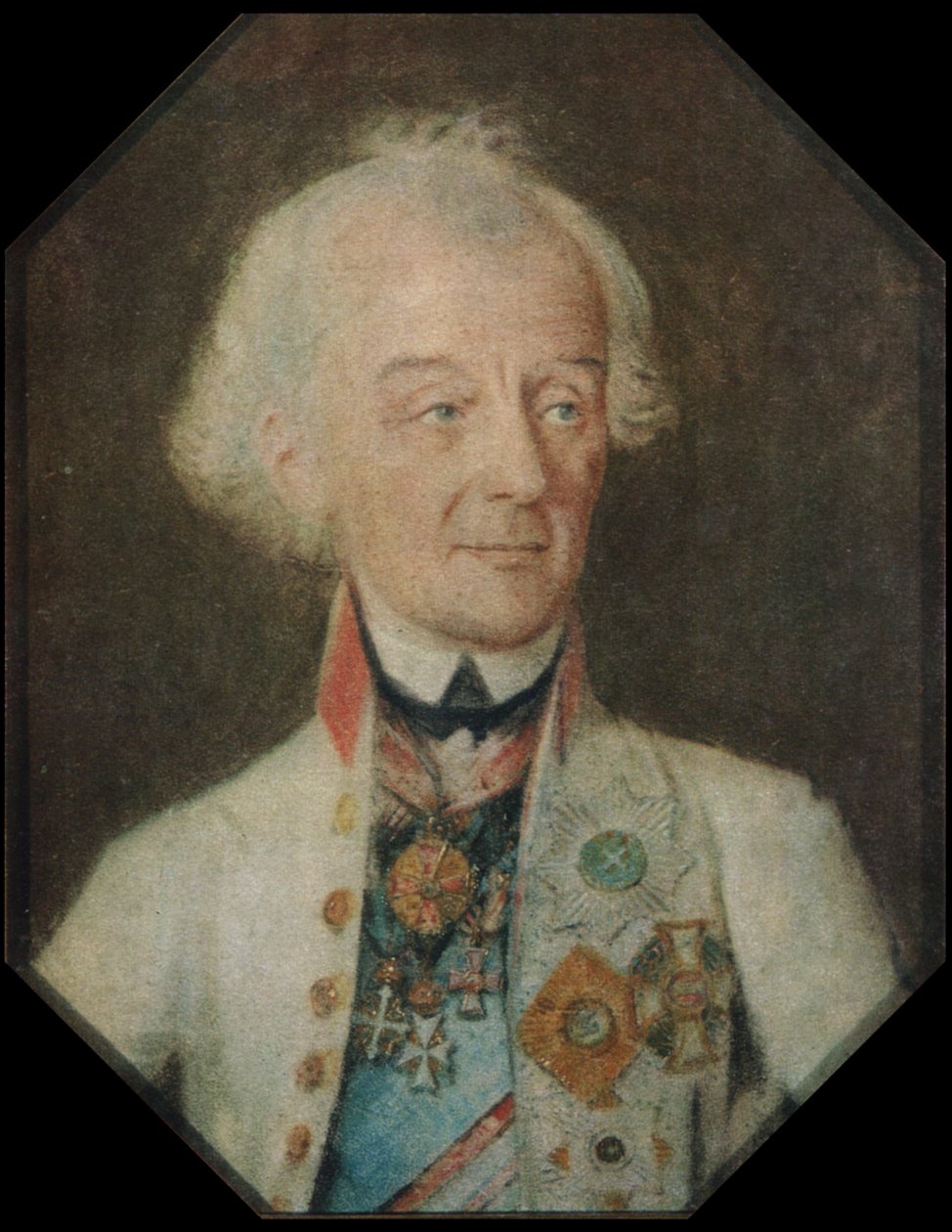 O retrato do comandante militar russo Alexander Suvorov de Johann Heinrich Schmidt