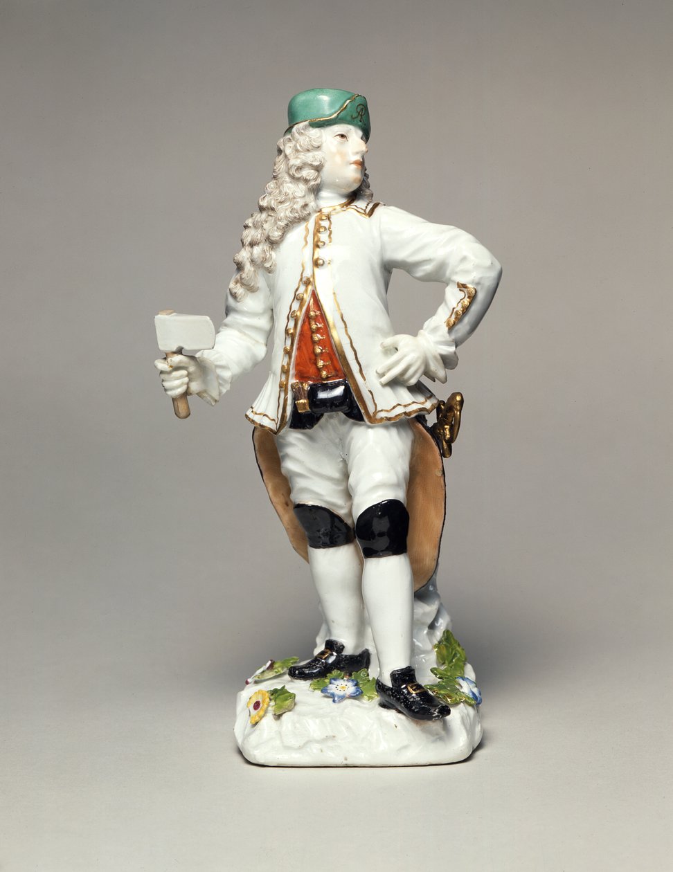 Augusto II, o Forte (1670-1733), como Comandante do Corpo de Mineiros de Prata da Saxônia, porcelana, modelada por Johann Joachim Kandler (1706-75), Meissen, c.1750 de Johann Joachim Kaendler