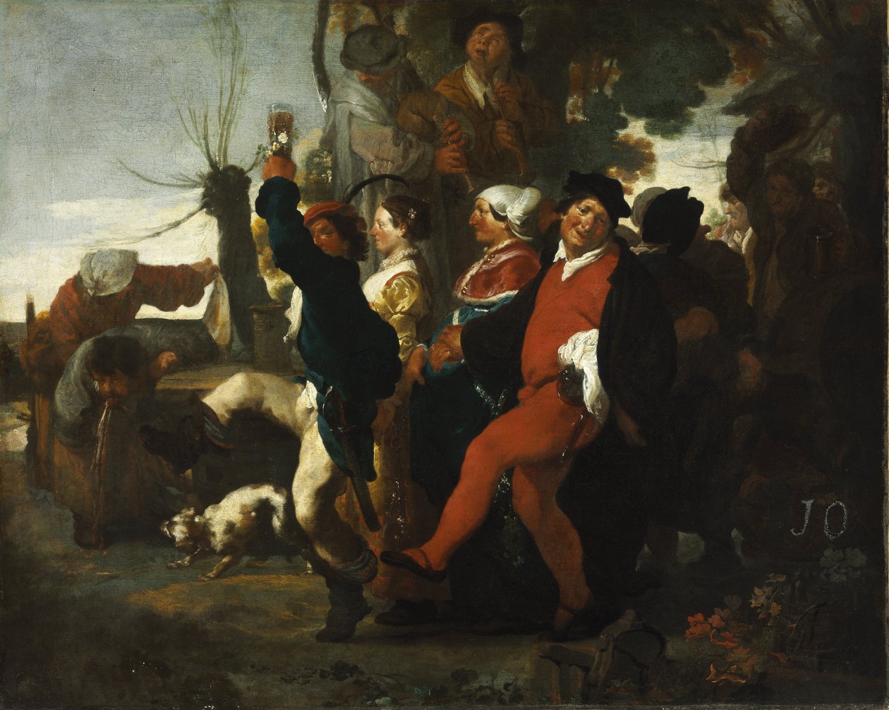 Nupcial procissão em uma aldeia de Johann Liss