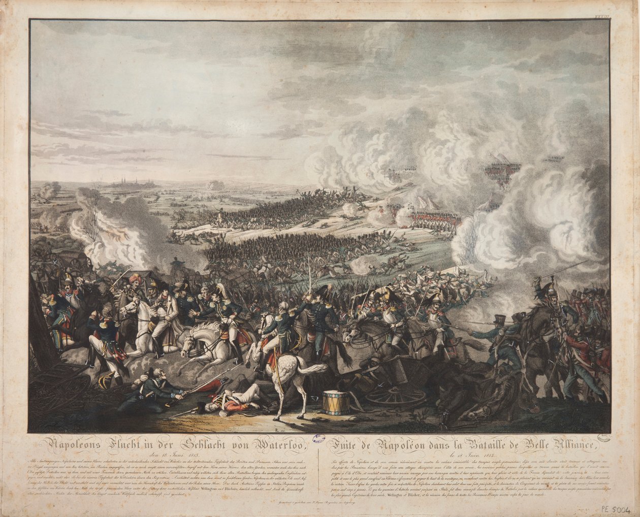 O vôo de Napoleão na Batalha de Waterloo de Johann Moritz Rugendas