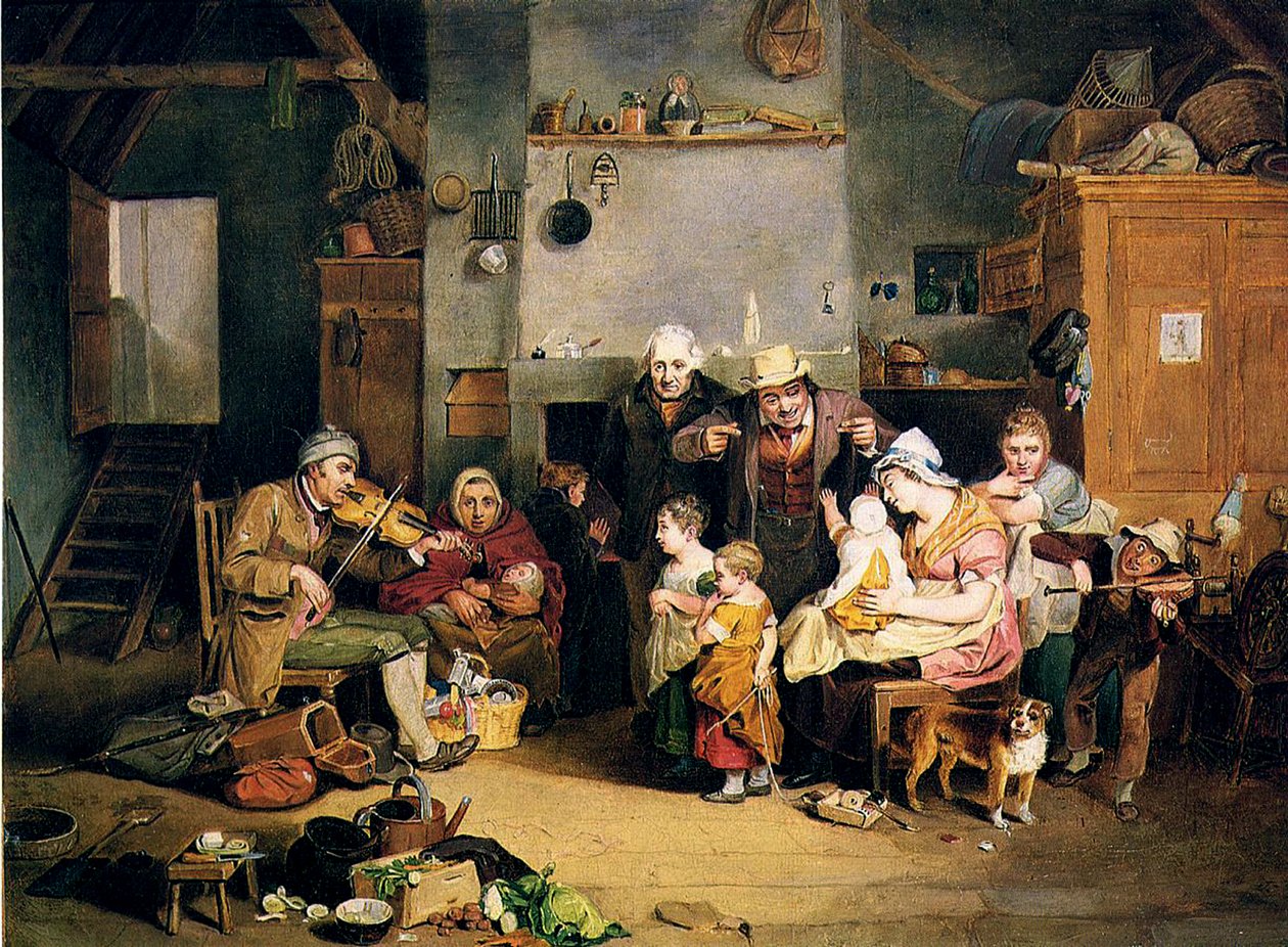 O violinista cego, 1812 de Johann Ludwig Krimmel