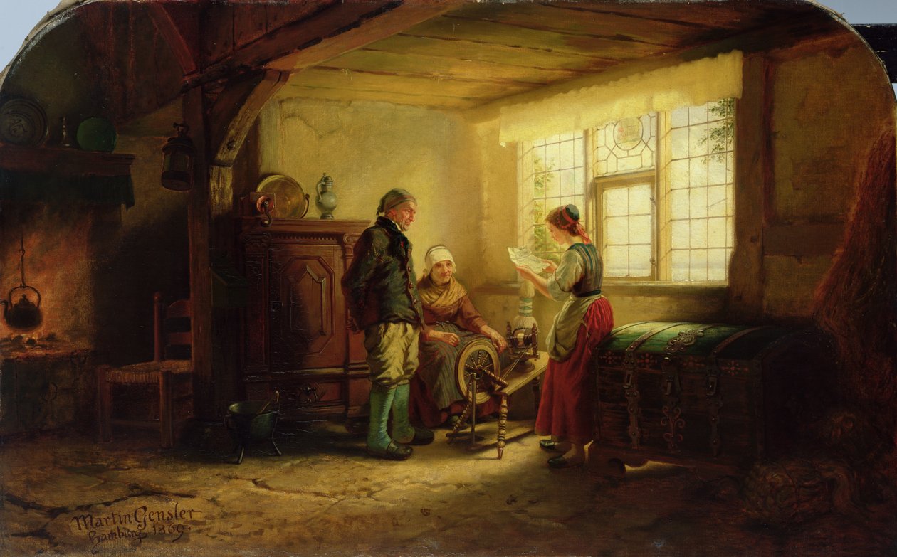 A carta de 1869 de Johann Martin Gensler