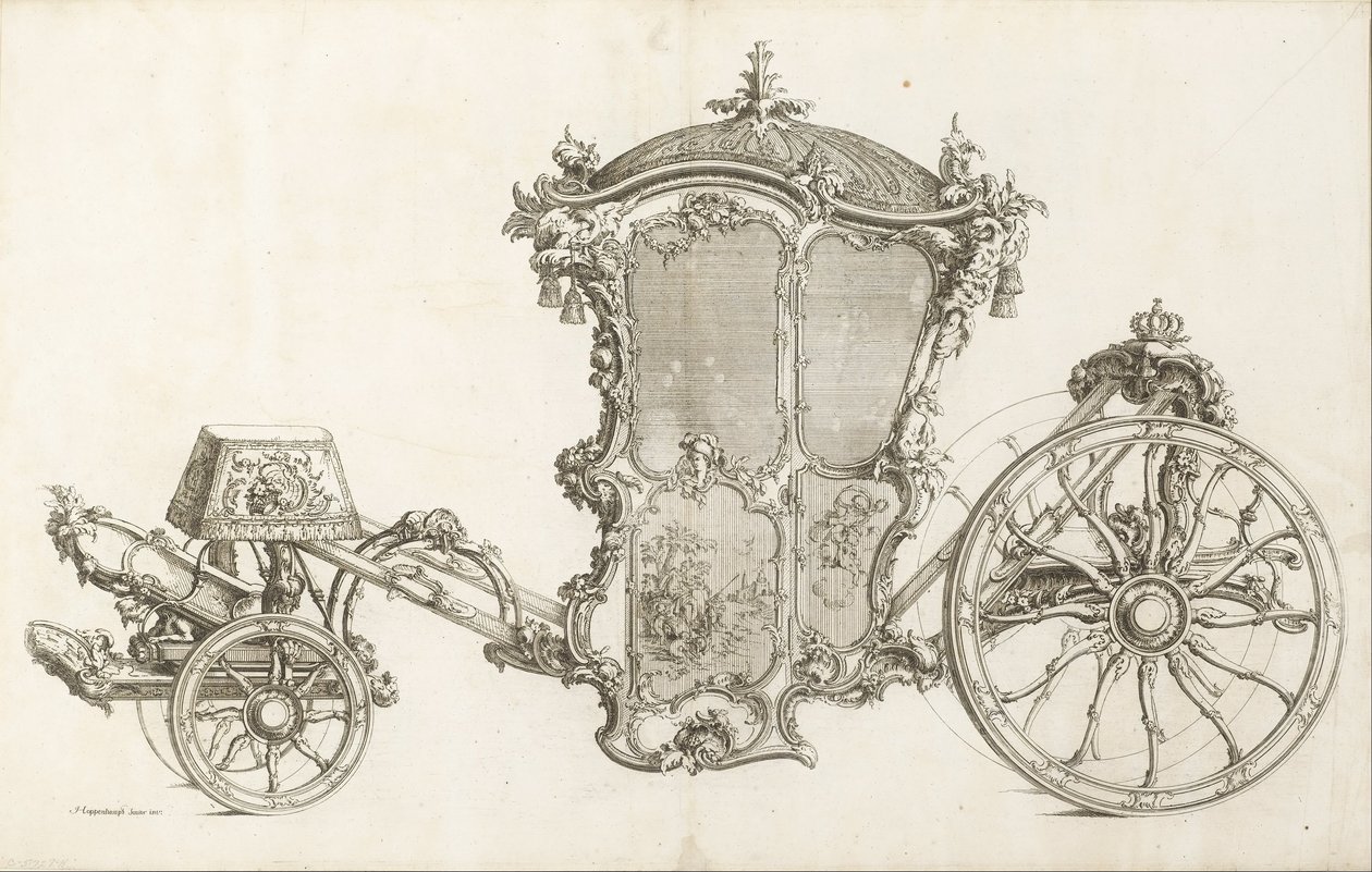 Design para um carrinho de Johann Michael Hoppenhaupt
