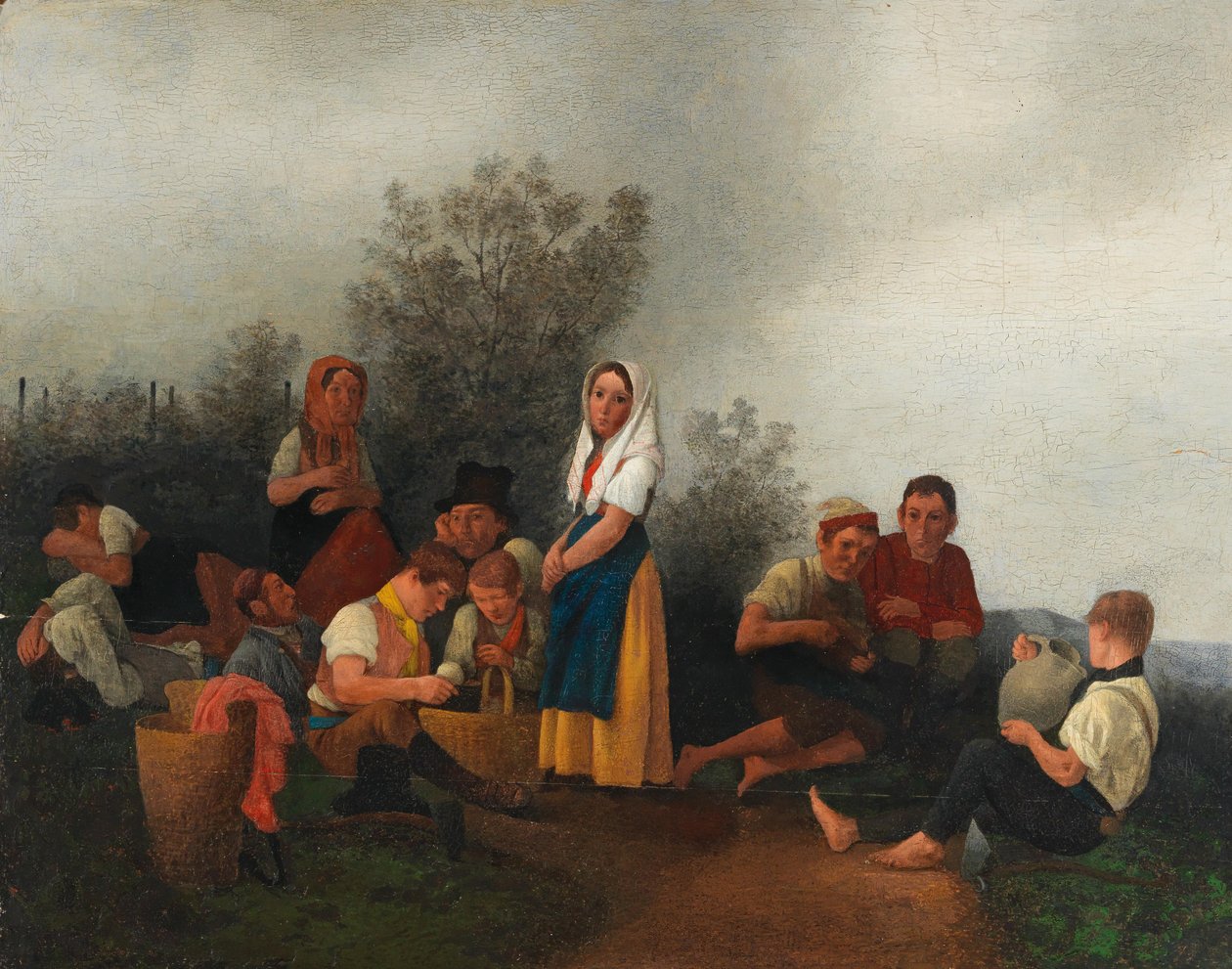 Família Schreiber no vinhedo de Johann Michael Neder